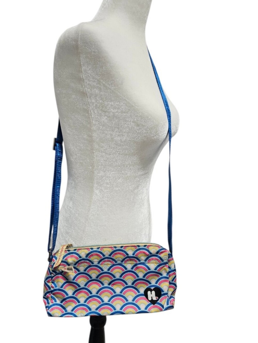 Harajuku Lovers Multicolor Rainbow Crossbody with Blue Strap